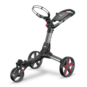 2026 Motocaddy QB2 Push Trolley + Free Accessory Bag - Graphite/Red