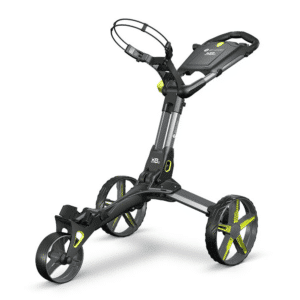 2026 Motocaddy QB2 Push Trolley + Free Accessory Bag - Graphite/Lime